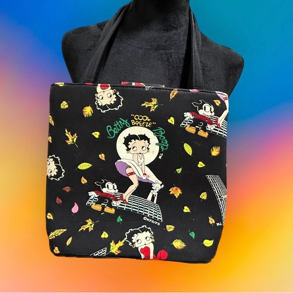 Betty Boop - "Cool Breeze" - Canvas Shoulder Bag Purse Vintage - Picture 4 of 9